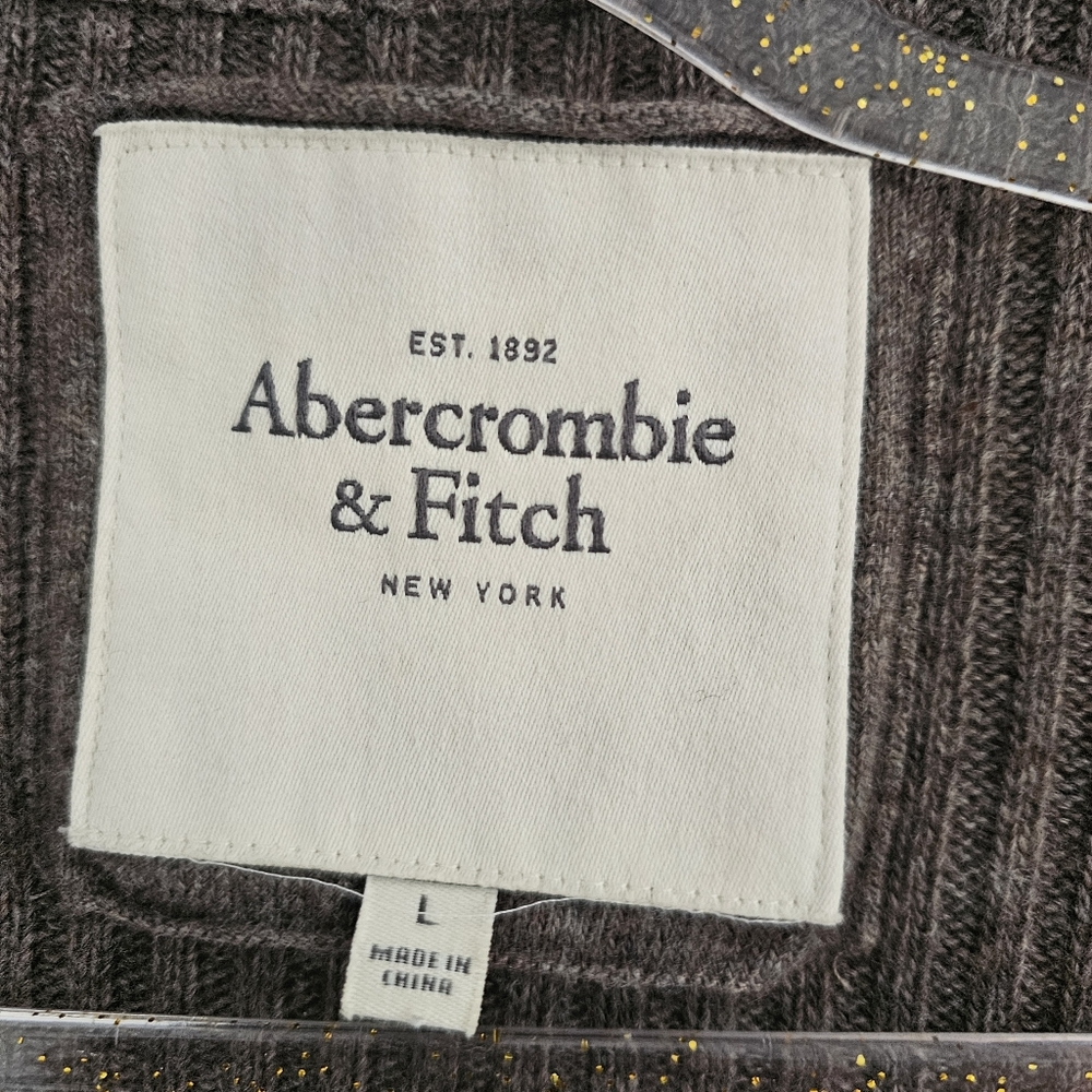 Vintage Y2K Abercrombie & Fitch Argyle Large Quarter Sleeve Cardigan Sweater - Picture 3 of 8